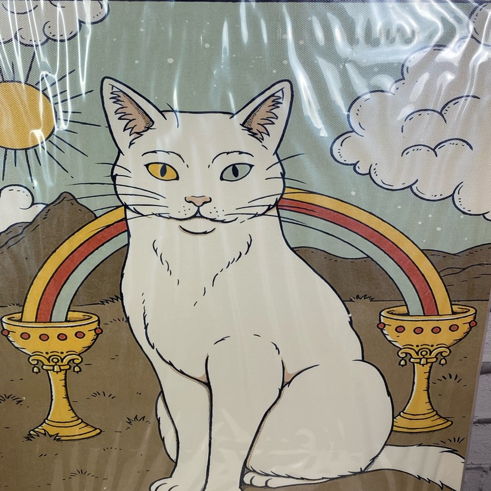 Cat Tarot Card Temperance  Stretched Canvas Wall Art Cat Mom Gift New 16x22 NEW - Picture 3 of 7
